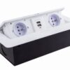 KOMBIBOX + 2xUSB gniazdo blatowe białe. - obrazek 3