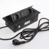 KOMBIBOX + 2xUSB gniazdo blatowe czarne. - obrazek 3