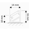 Profil aluminiowy TRILINE MINI czarny 2-metrowy narożny z kloszem - obrazek 2