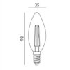 LED 4W C35 E14 4000K filamentowa - obrazek 2