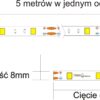Taśma LED ciepła 3000K 5m IP20 24W/5m - obrazek 2
