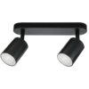 Lampa SIENA-ALU-B/B 2xgu10 czarna z czarnym przegubem - kinkiet plafon