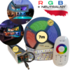 Zestaw 7mb taśmy RGB + neutralny z zasilaczem i sterownikiem dotykowym