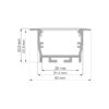 Profil wpuszczany aluminiowy FOBOS 2m - obrazek 2
