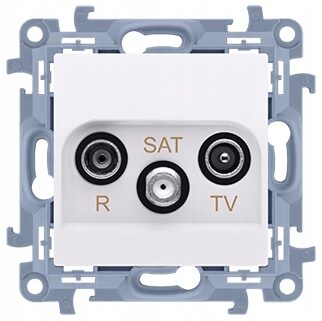SIMON10 gniazdo antenowe R-TV-SAT końcowe białe