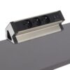 DESK BOX - gniazdo biurowe z 2xUSB, stal drapana - obrazek 2